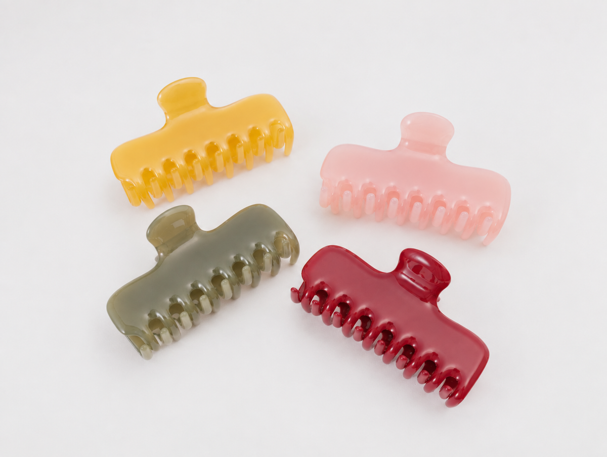 Jelly Claw Clip in Olive, all four colors