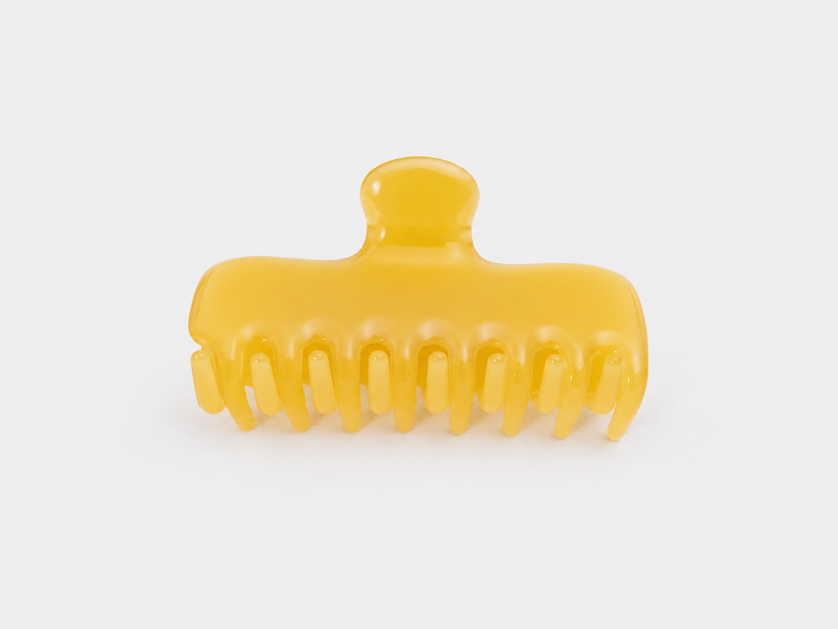 Jelly Claw Clip in Yellow, front