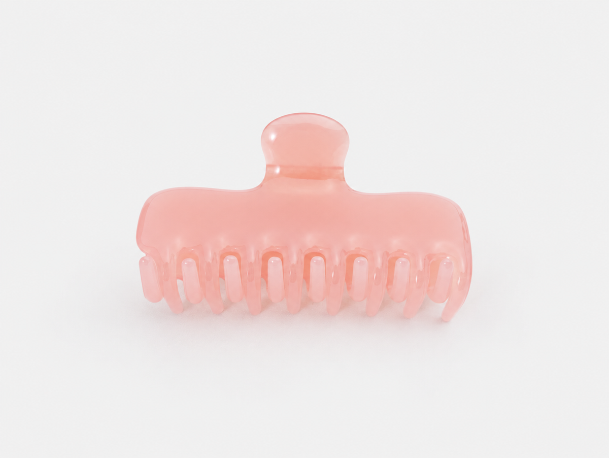 Jelly Claw Clip in Pink, front