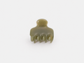 Mini Jelly Claw Clip in Olive, front