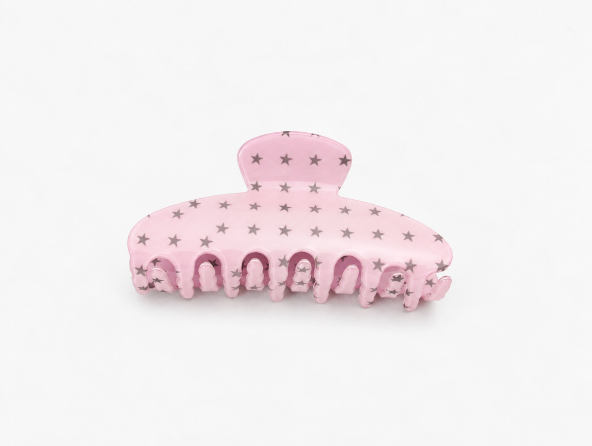 Little Star Claw Clip in Pink, front