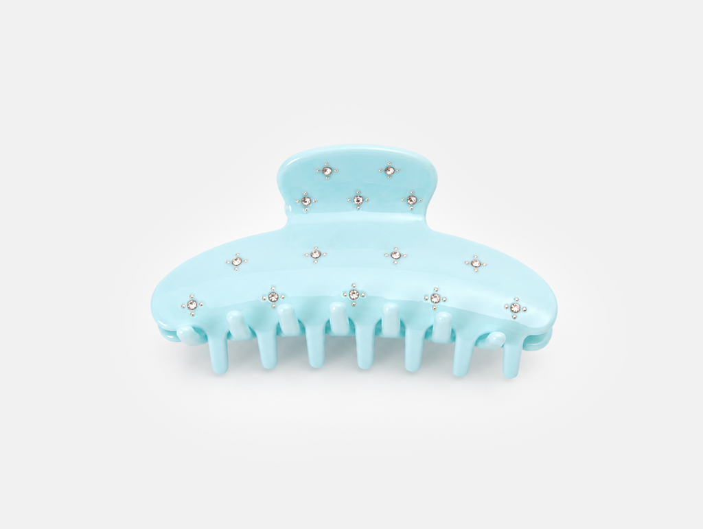 Twinkle Claw Clip in Light Blue, front