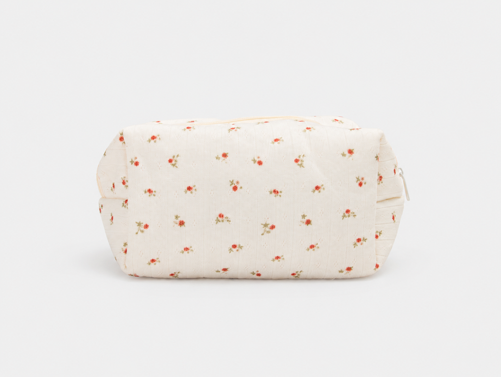 Padded Rosebud Makeup Bag, back