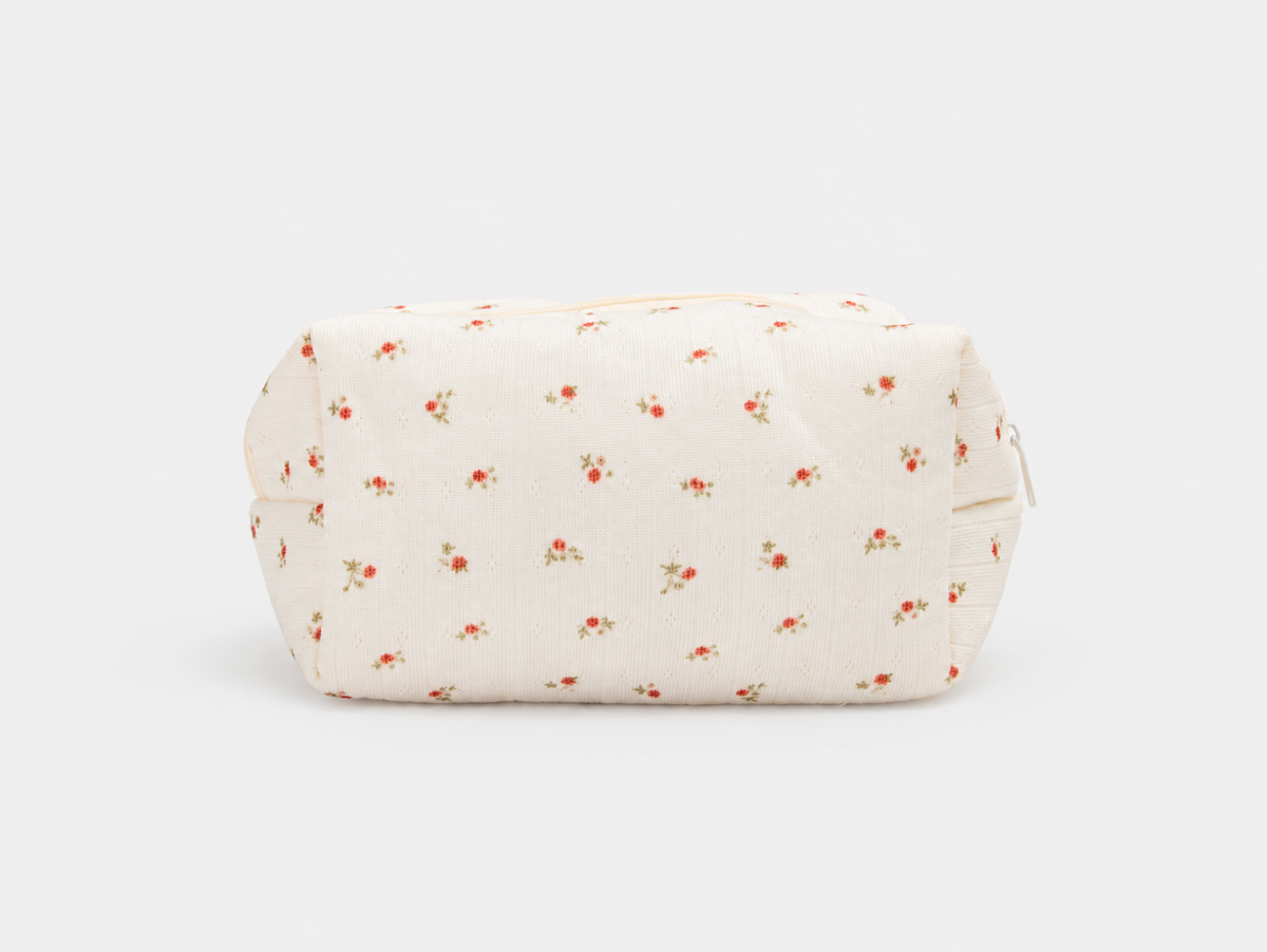 Padded Rosebud Makeup Bag, back