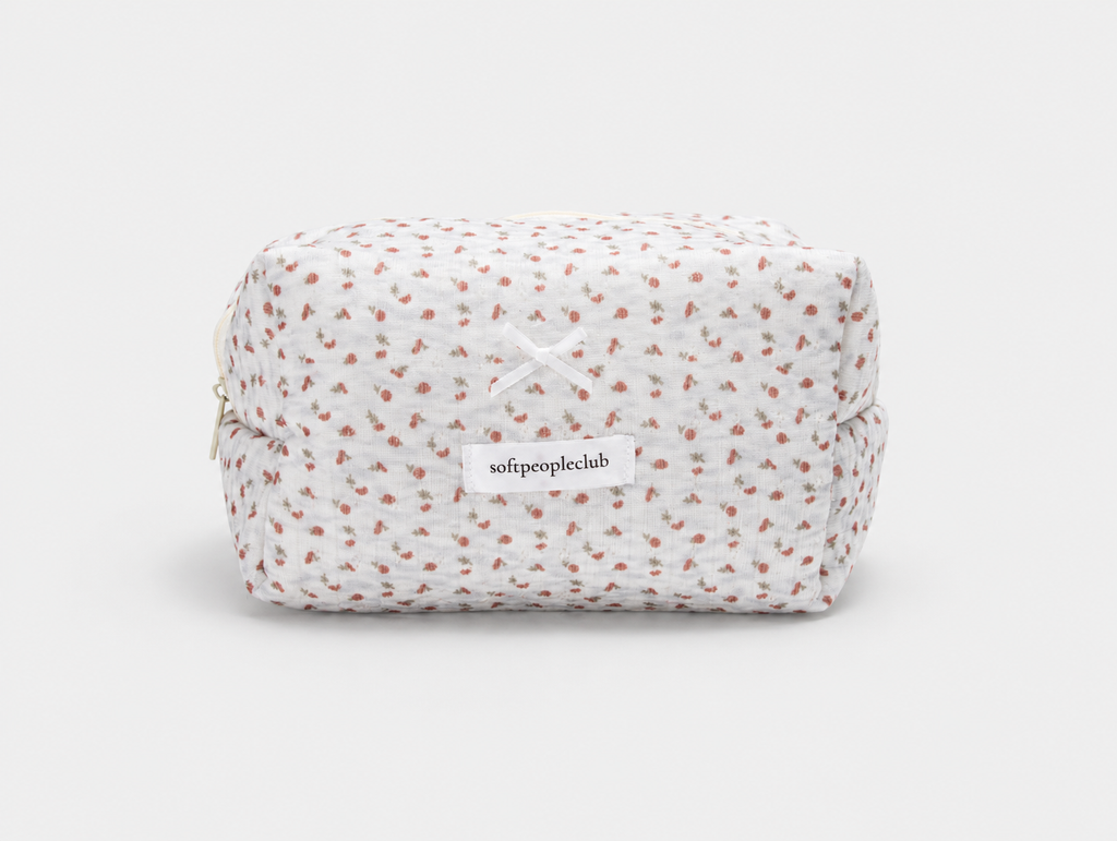 Padded Ditsy Floral Makeup Bag, front