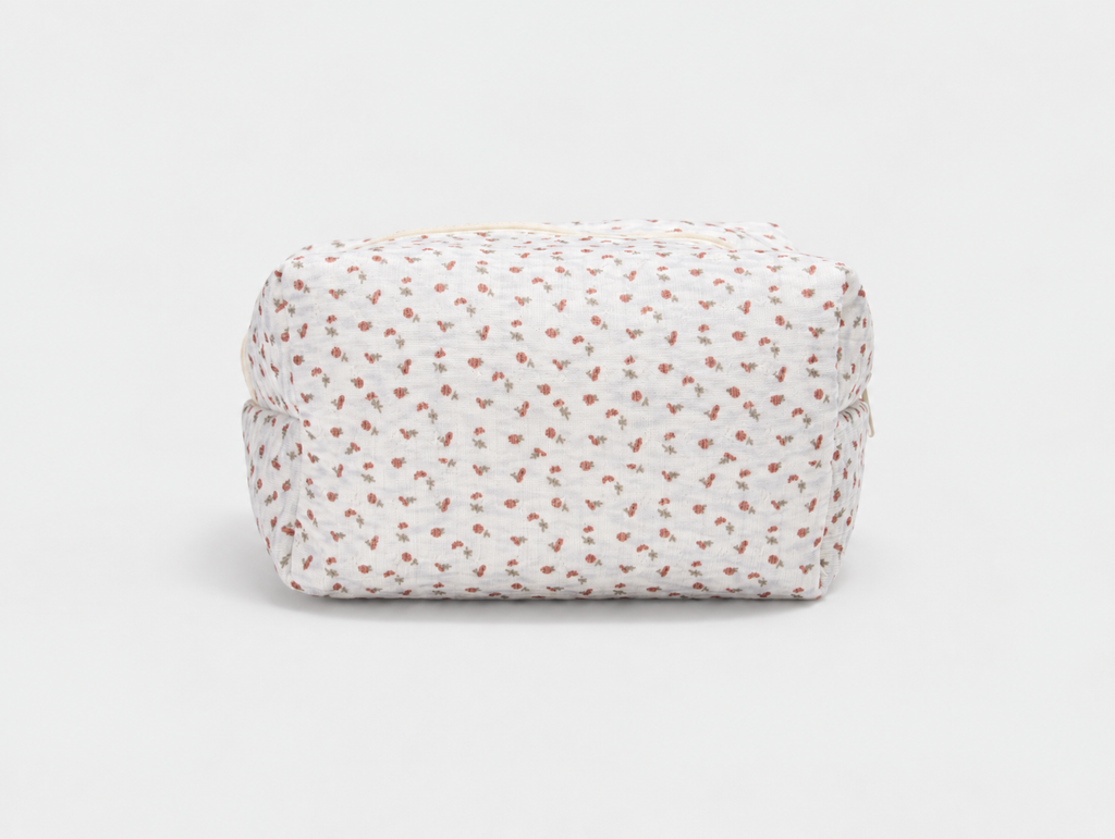 Padded Ditsy Floral Makeup Bag, back