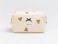 Padded Teddy Dot Makeup Bag, front